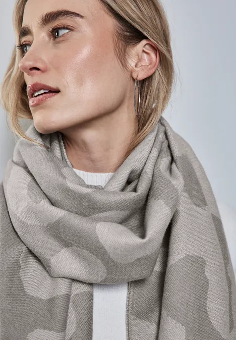 Softer Jaquard Schal frost grey melange Softer Jaquard Schal frost grey melange