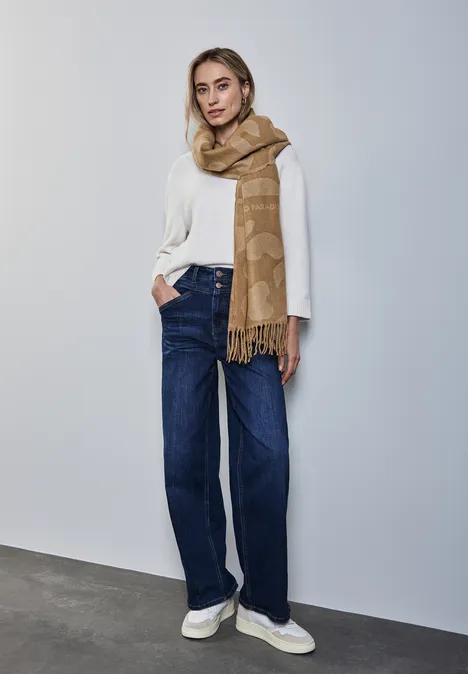 Softer Jaquard Schal pearly sand