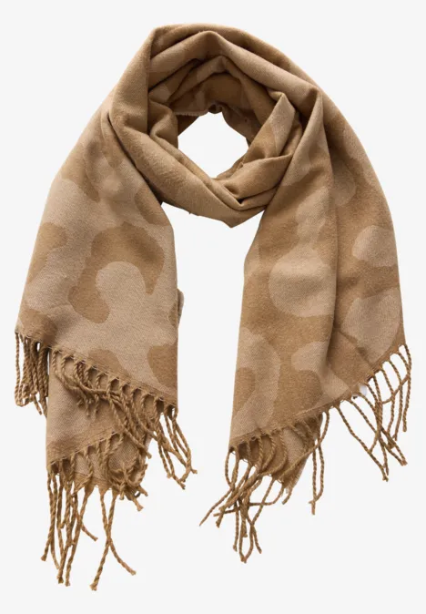 Softer Jaquard Schal pearly sand