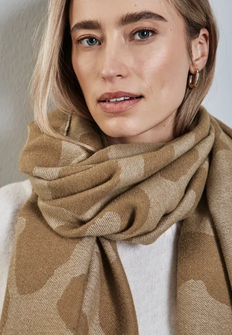 Softer Jaquard Schal pearly sand