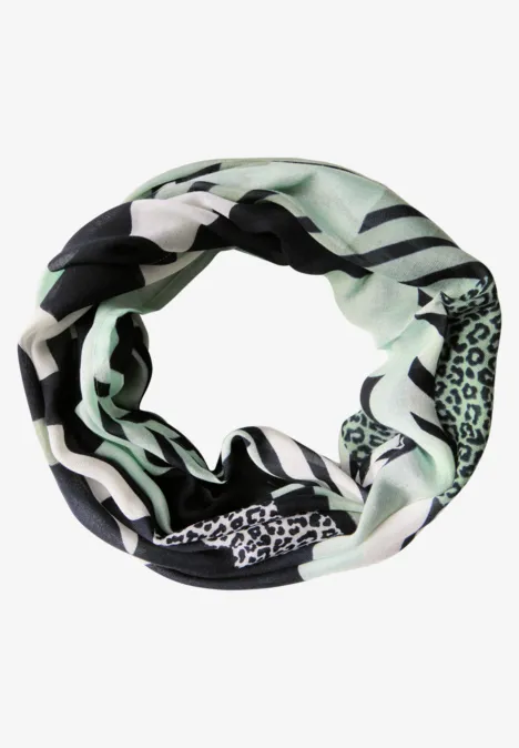Foulard loop à motifs mint green
