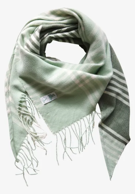 Colorblock Dreieckstuch light mint green