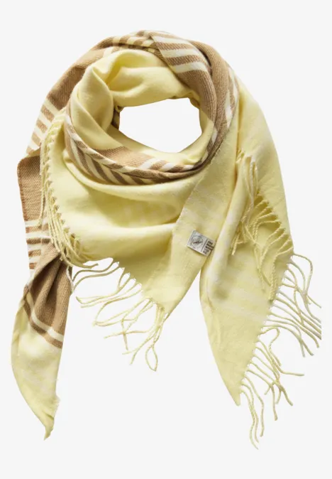 Colorblock Dreieckstuch vanilla yellow