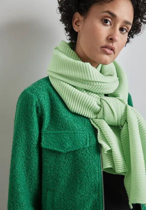 Langer Plissée Schal gleam green mel.