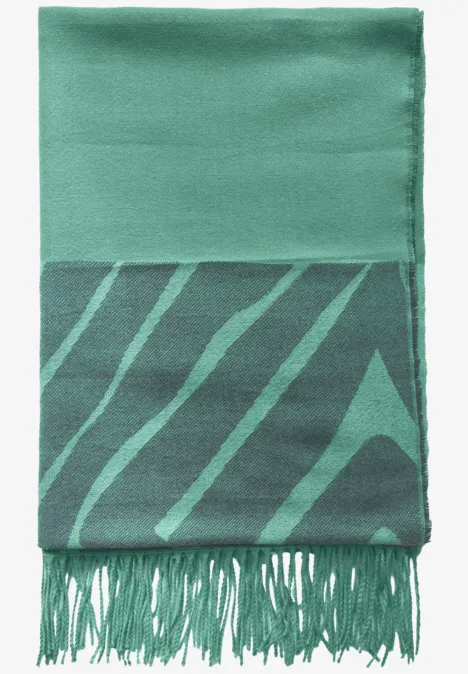 Langer Jaquard-Schal sunlit green