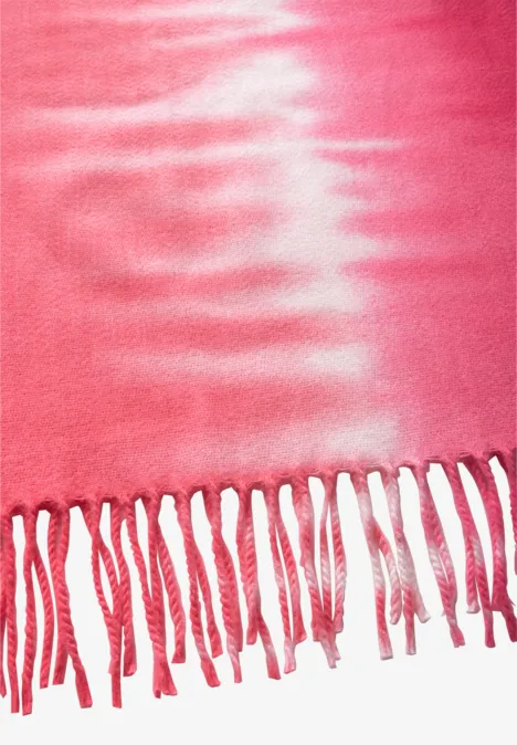 Kuscheliger Dip Dye Schal power berry