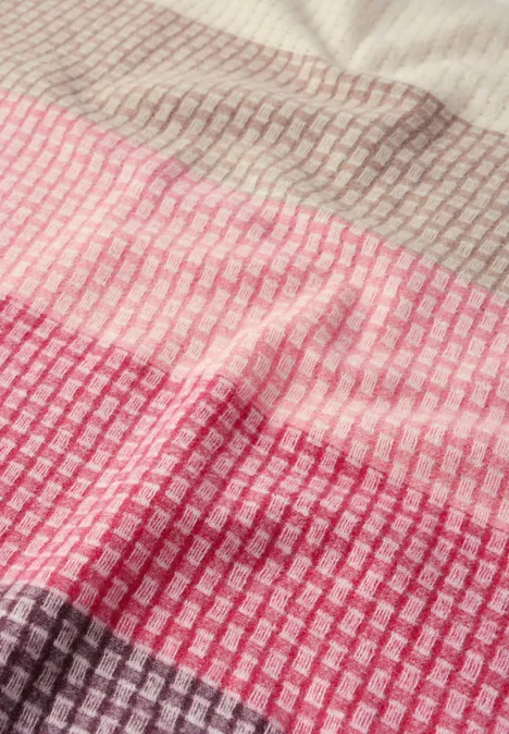 Foulard structuré rayé multicolor