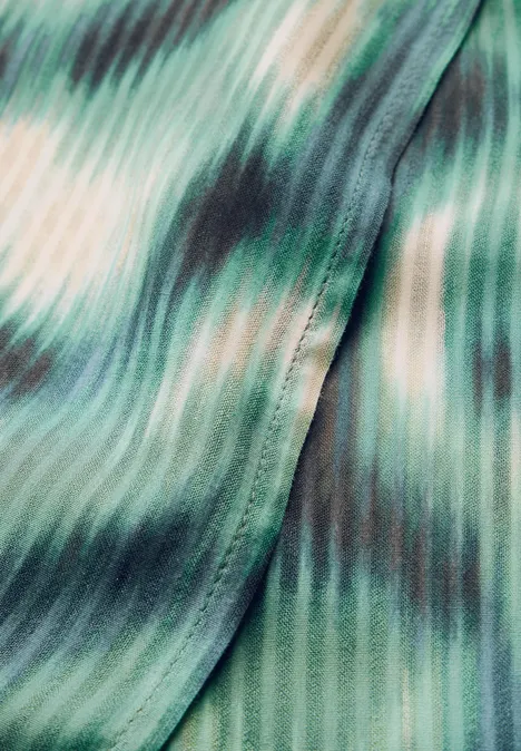 Strukturschal mit Print tendril green