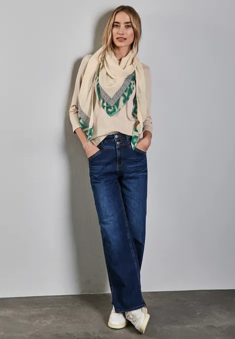 Dreieckstuch mit Struktur cotton beige