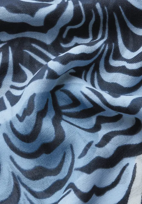 Sjaal met lusjespatroon gloomy blue