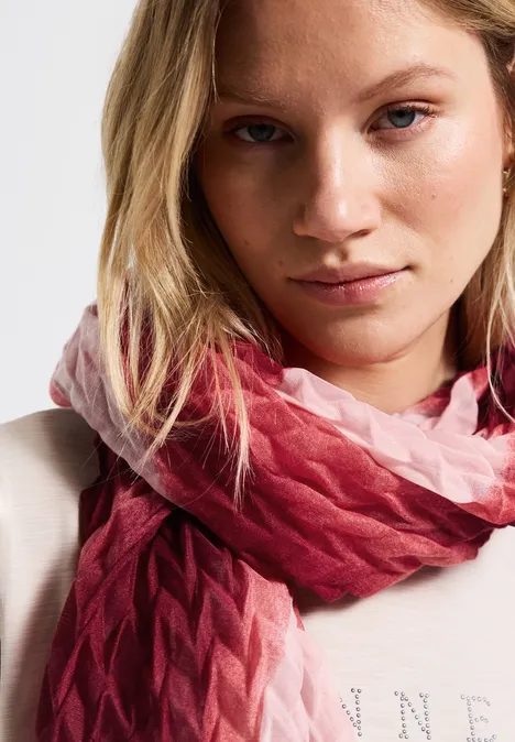 Gemusterter Schal glory red