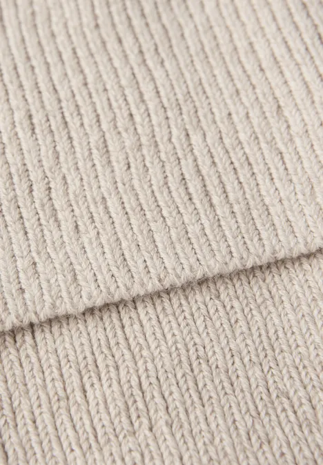 Rippstrick Loop-Schal oak beige melange