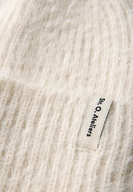 Federgarn Beanie lucid white