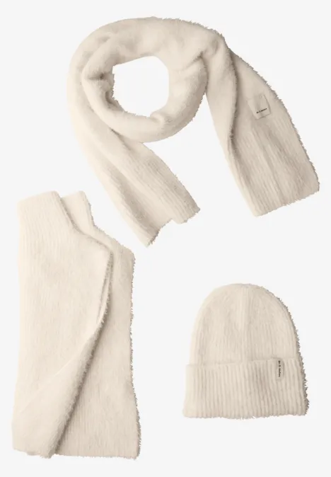 Federgarn Beanie lucid white