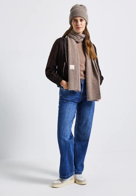 Federgarn Beanie Sandy Mocca Mel.