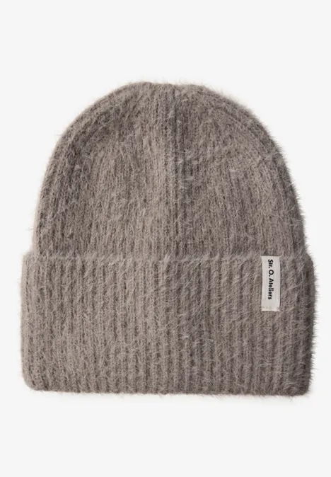 Beanie van verengaren Sandy Mocca Mel.