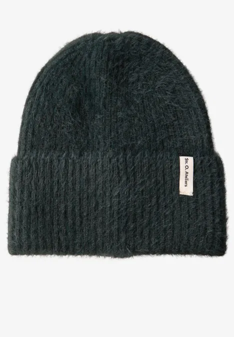 Beanie van verengaren juniper green mel.