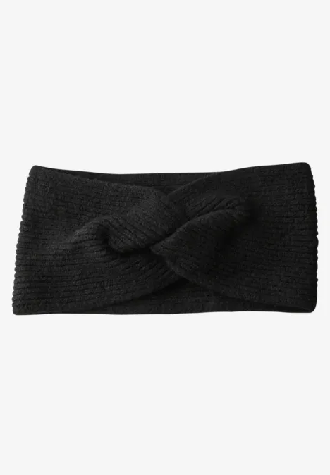 Feinstrick Stirnband Black