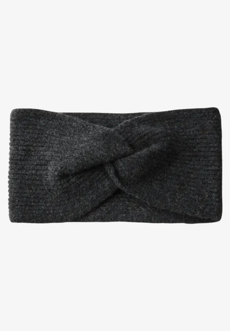 Fijn gebreide hoofdband anthracite melange