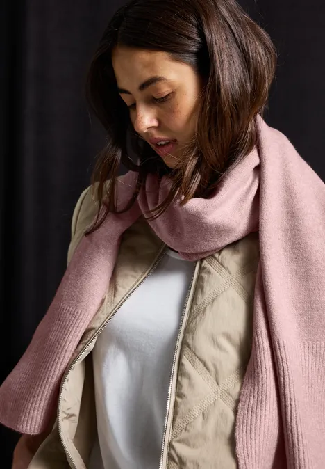Langer Schal rosewood pink melange