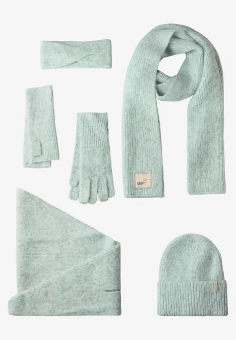 Handwärmer mit Woll-Anteil serene green mel.