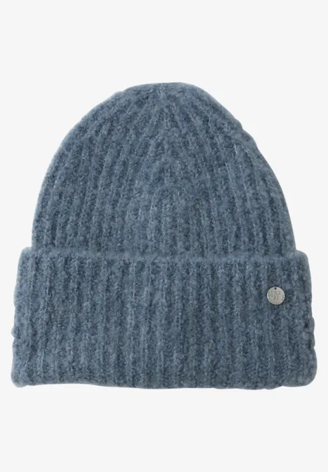 Bouclé Beanie Slate Blue Mel. Bouclé Beanie Slate Blue Mel.