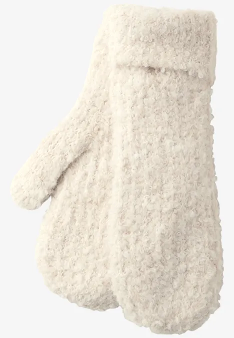 Bouclé Fäustlinge soft beige Bouclé Fäustlinge soft beige