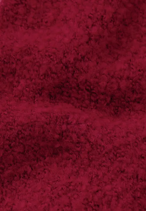 Bouclé Schal carpet red