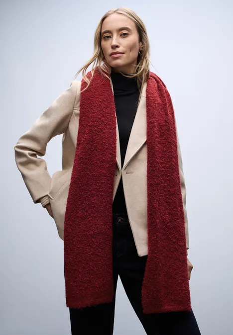 Bouclé Schal carpet red