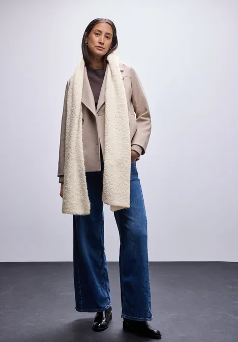 Bouclé Schal soft beige