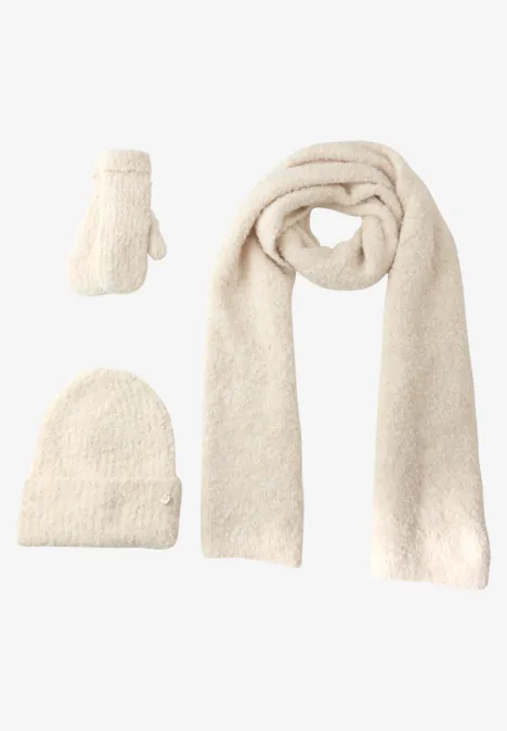 Bouclé Schal soft beige