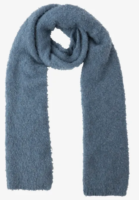 Bouclé Schal Slate Blue Mel.