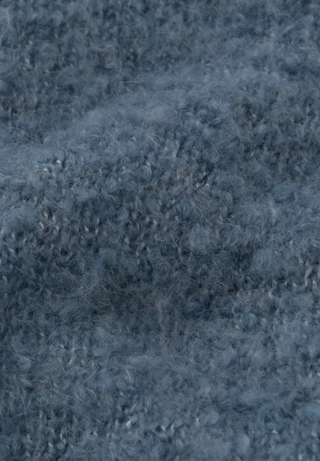 Bouclé Schal Slate Blue Mel.