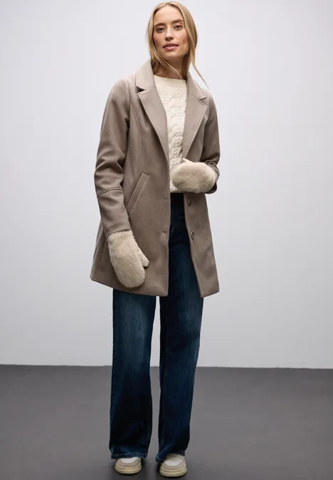 Velours Fäustlinge pastel sand Velours Fäustlinge pastel sand