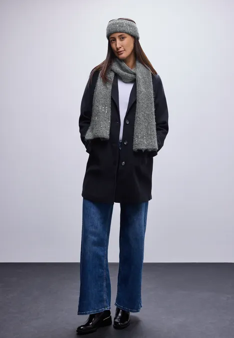 Stirnband mit Pailletten anthracite melange Stirnband mit Pailletten anthracite melange