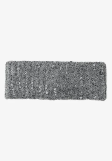 Stirnband mit Pailletten anthracite melange Stirnband mit Pailletten anthracite melange