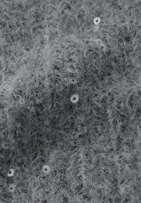 Schal mit Pailletten anthracite melange