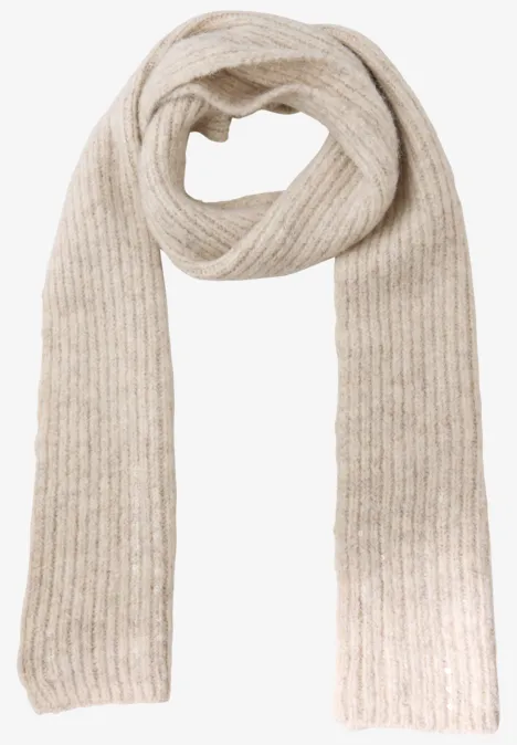 Schal mit Pailletten pastel sand