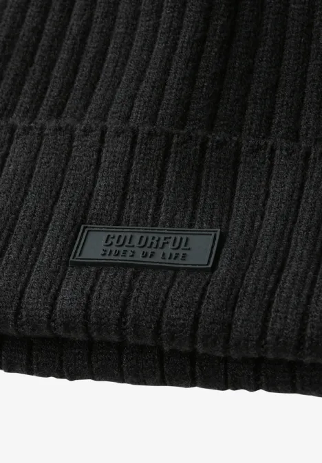 Rippstrick Beanie Black