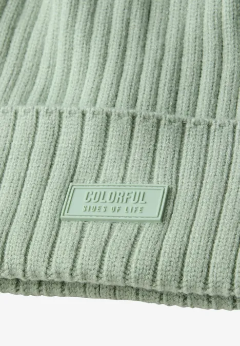 Rippstrick Beanie serene green