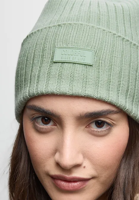 Rippstrick Beanie serene green