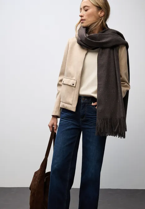 Softer Schal mit Dekosteinen rustic brown mel.
