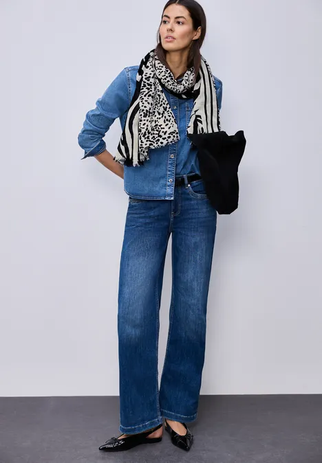 Sjaal met patroon Black Sjaal met patroon Black