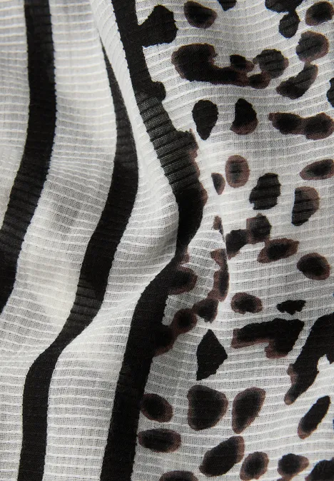 Sjaal met patroon Black Sjaal met patroon Black