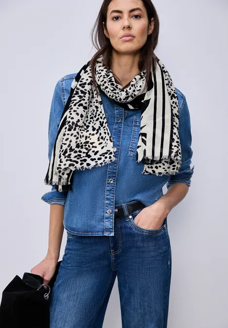 Sjaal met patroon Black Sjaal met patroon Black