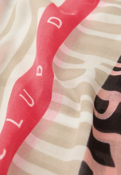 Gemusterter Loop Schal light apricot