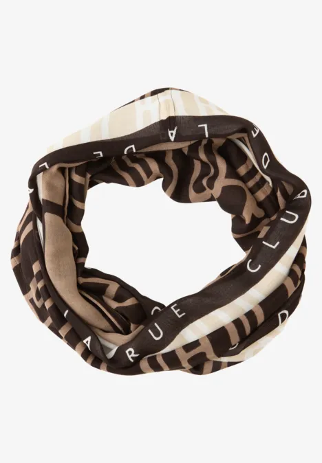 Gemusterter Loop Schal light terra mocha