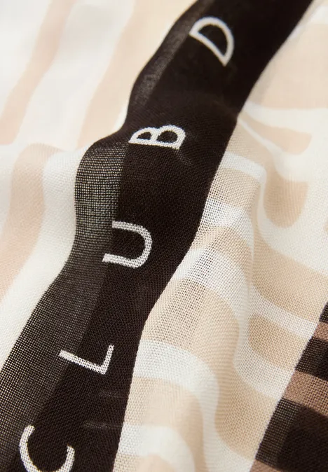 Gemusterter Loop Schal light terra mocha