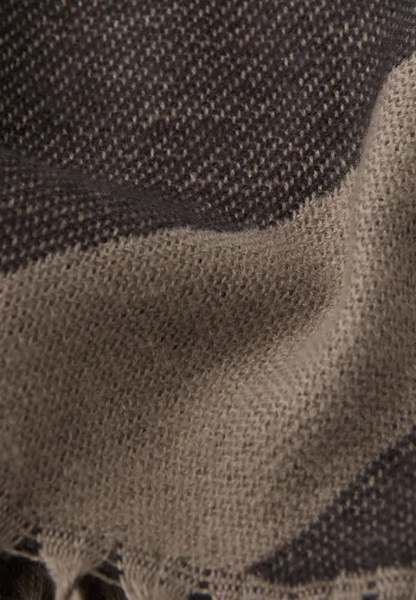 Cosy Jacquard Schal light terra mocha