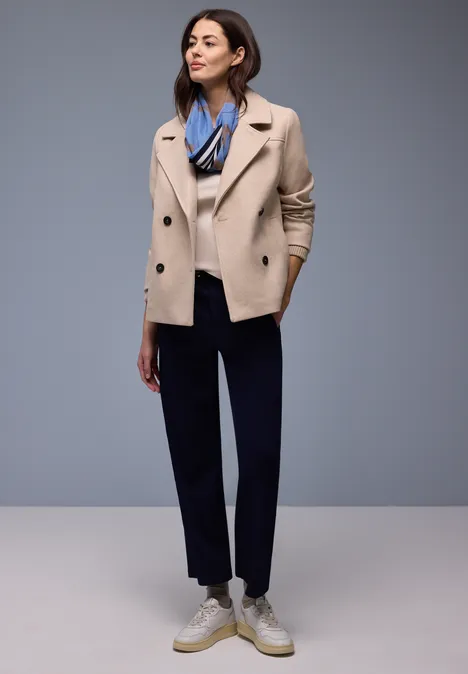 Gemusterter Loop Schal bonnet blue